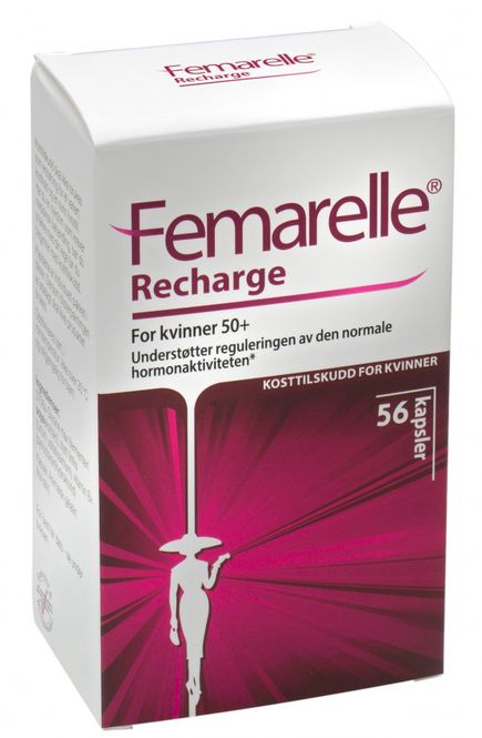 Hovedbilde Femarelle 50+ Recharge 56 kapsler