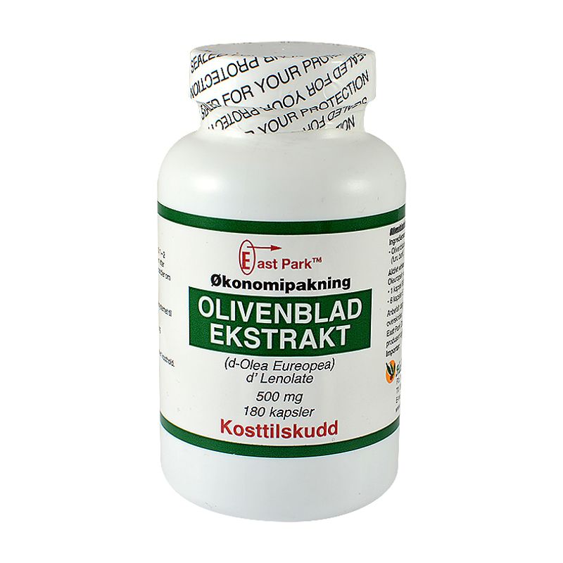 East Park Olivenbladekstrakt STOR boks 500 mg 180 kapsler