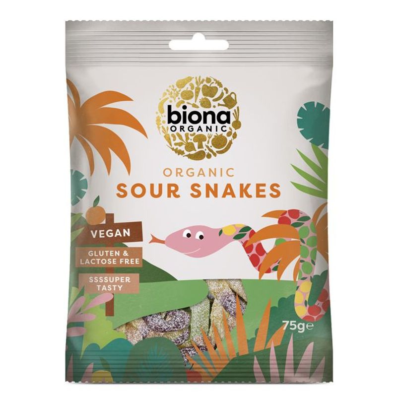 Biona Godteri Sour Snakes 75g