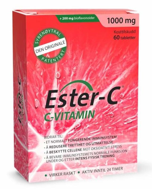 Ester-C den originale 1000 mg 60 tabletter