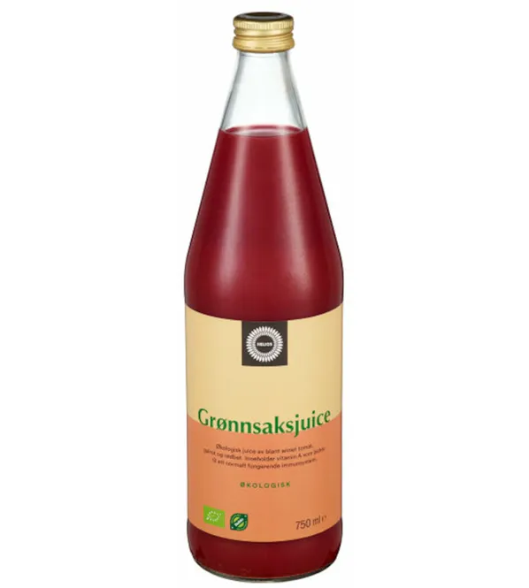Hovedbilde Helios Grønnsaksjuice M+ melkesyregjæret 750 ml