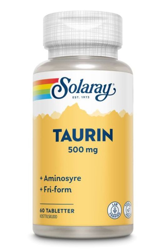 Solaray Taurin 500 mg 60 tabletter