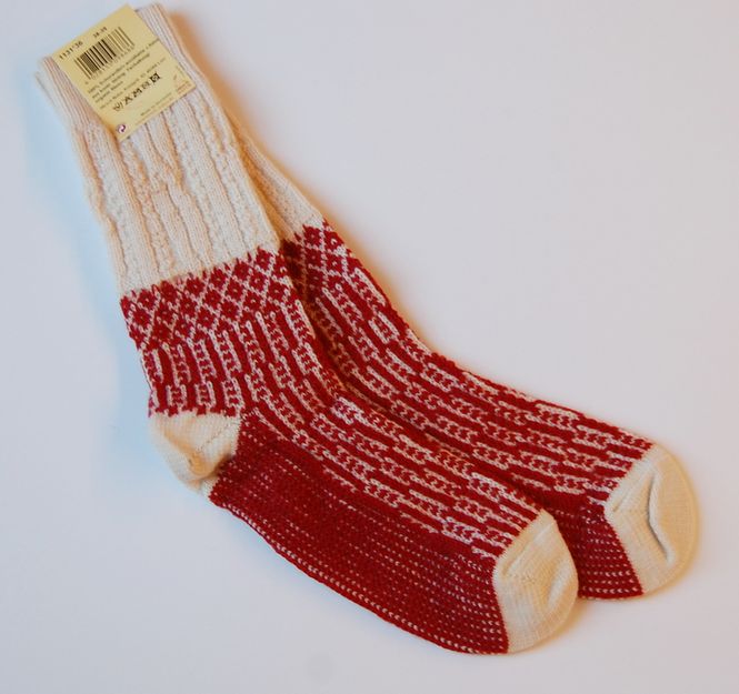 Hovedbilde Hirsch Ullsokker modell SKANDINAVIA rød 42/43