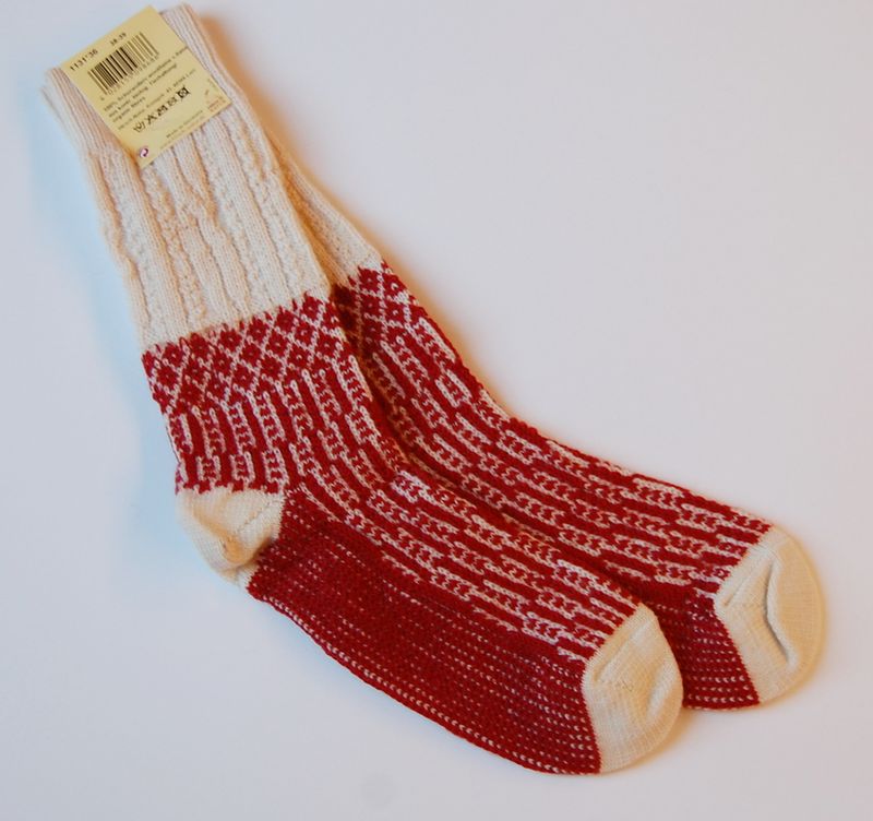 Hirsch Ullsokker modell SKANDINAVIA rød 42/43