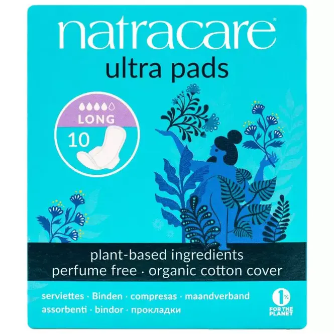 Hovedbilde Natracare Bind Ultra med vinger lange 10 stk