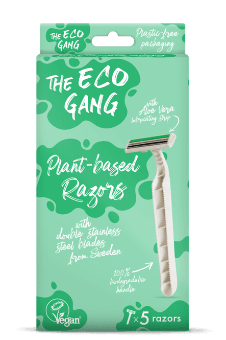 Hovedbilde ECO GANG Barberhøvler med plantebaserte skaft 5 stk